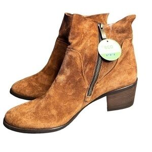 New ▶️ Paul Green ◀️ Soft Suede  Almond Western Booties US 9.5 Australian size 7